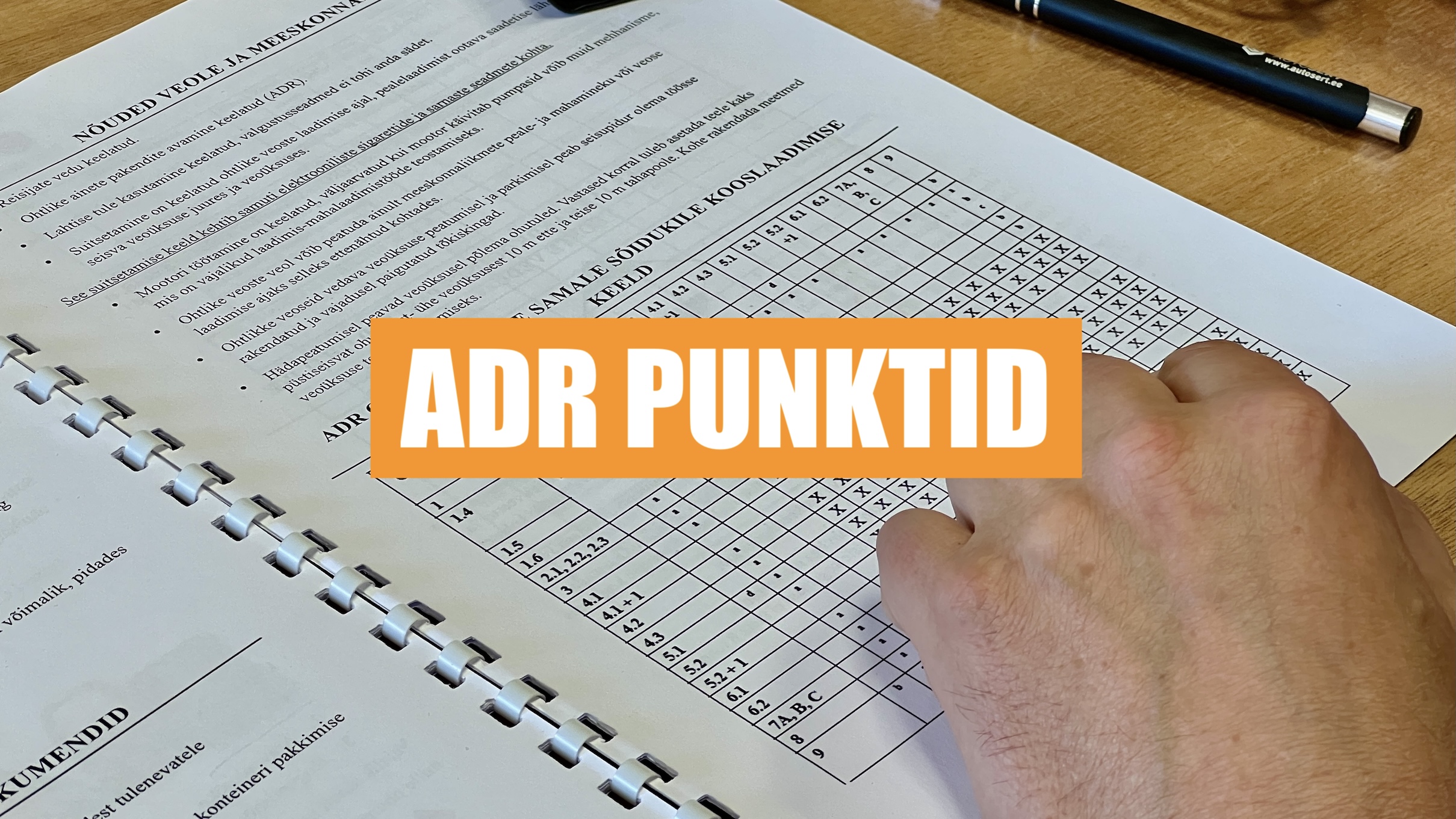 Kuidas arvutada ADR punkte?